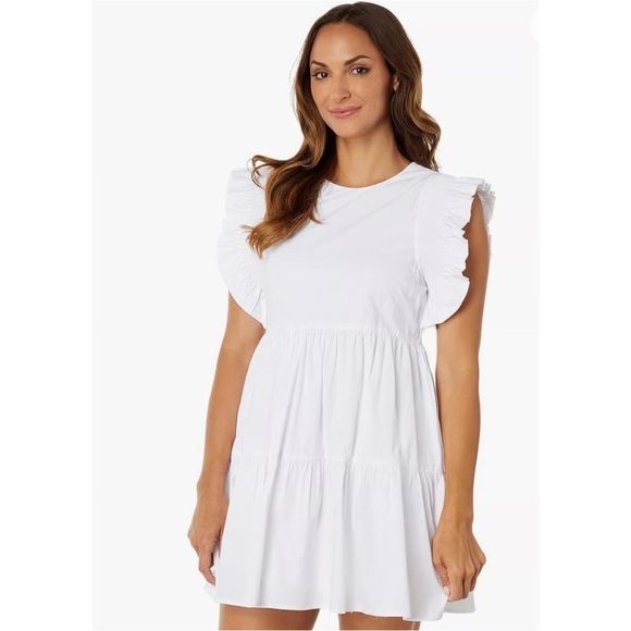 English Factory Dresses & Skirts - English Factory | Ruffled Babydoll Mini Dress in White-Size Small